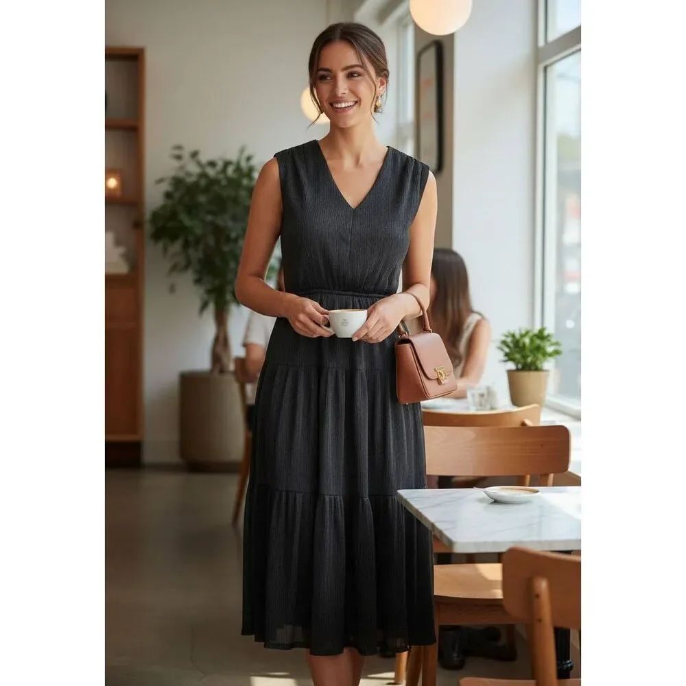 Evereve Gloria Mettalic dress